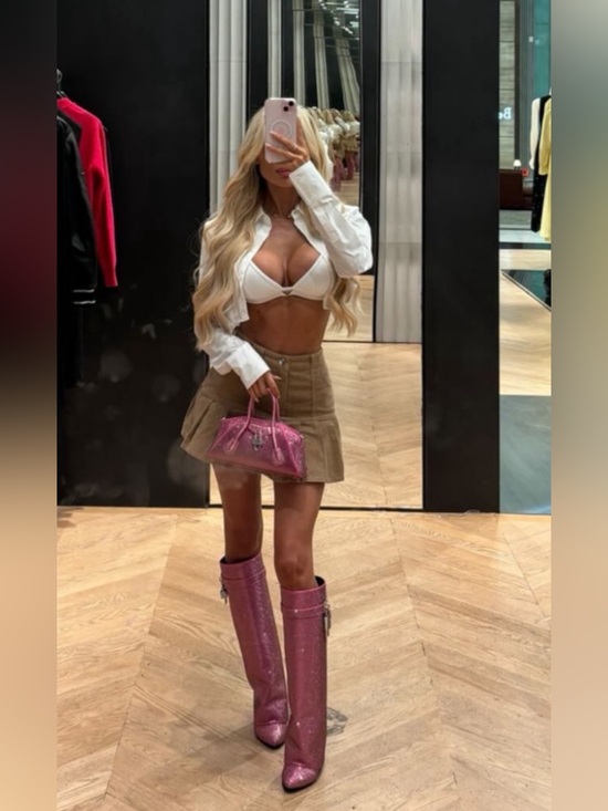 Givenchy Shoes - Brand New Givenchy Glittery Pink Shark Lock Boots
